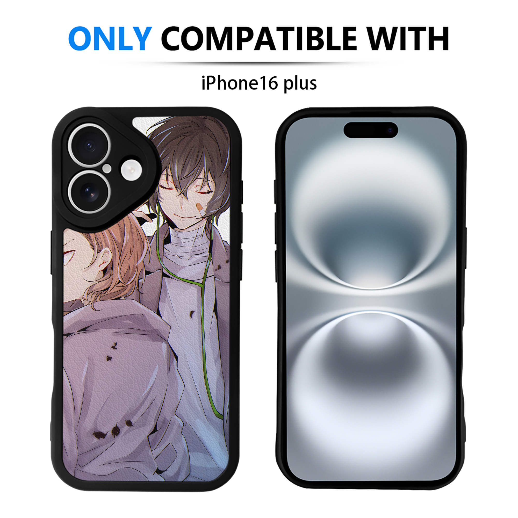 （画像用） 文豪ストレイドッグス Bungo Stray Dogs 【iPhone 16シリーズ対応】シリコンスマホケース（レザー調） 材質：シリコン